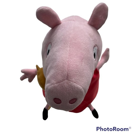 Ty Beanie Babies 8in. Peppa Pig Holding Brown Teddy Bear Plush. No tag. - Picture 6 of 9